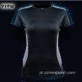 Camiseta feminina Moisture Wicking Dry Fit Jogging